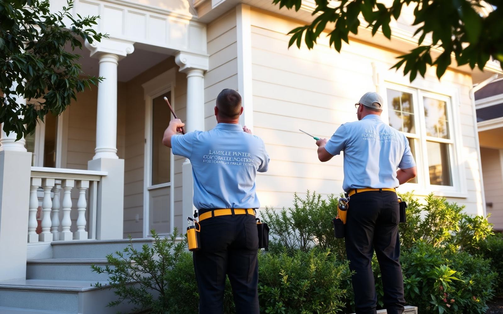 Arana painters at work on a Bay Area craftsman home